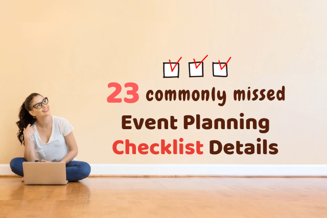 23 Monly Missed Event Planning Checklist Details Whova