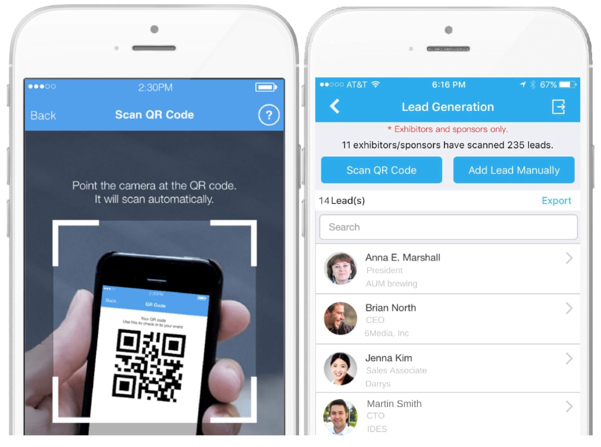 QR Scanner in the Whova Event App