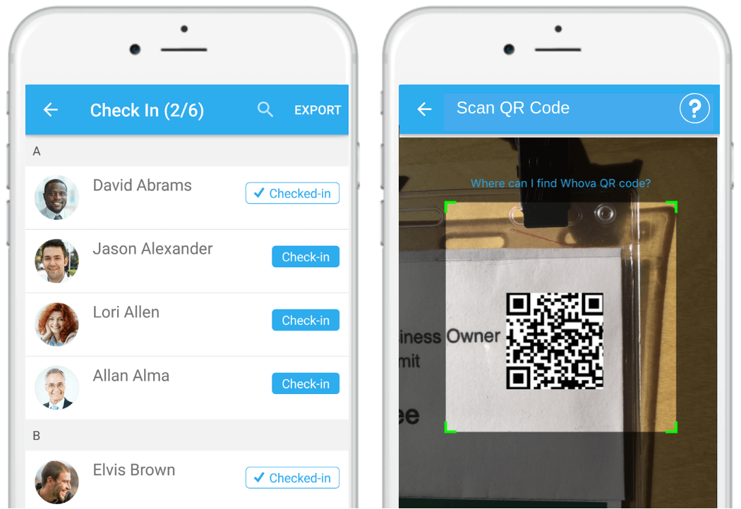 Session Check In Whova Event App 