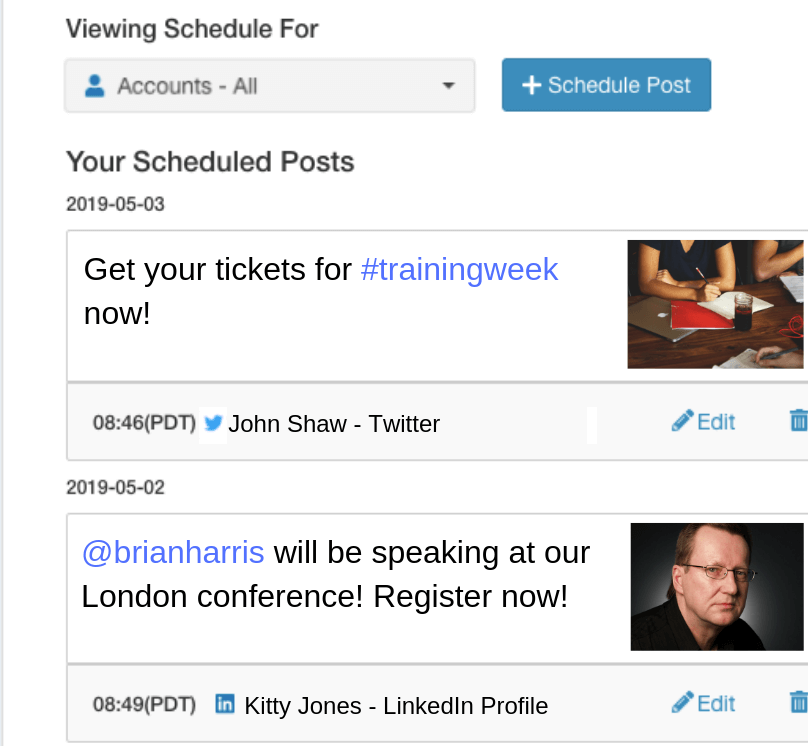 See your upcoming schedule of posts on Whova