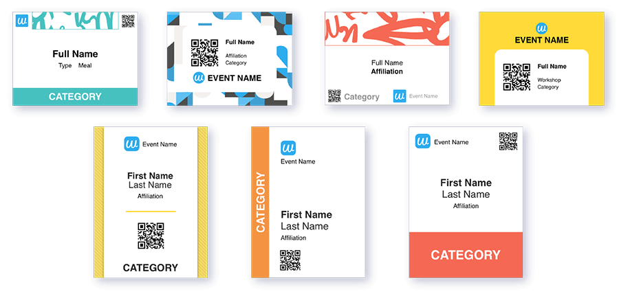 Make Name Badges In Minutes With Whova S 17 Name Badge Templates And Customization Options Whova