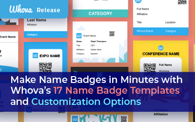 Make Name Badges in Minutes with Whova’s 17 Name Badge Templates and Customization Options