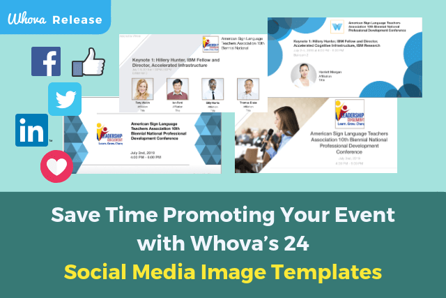 Save Time Promoting Your Event with Whova’s 24 Social Media Image Templates