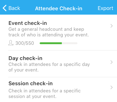 The Whova event check-in app