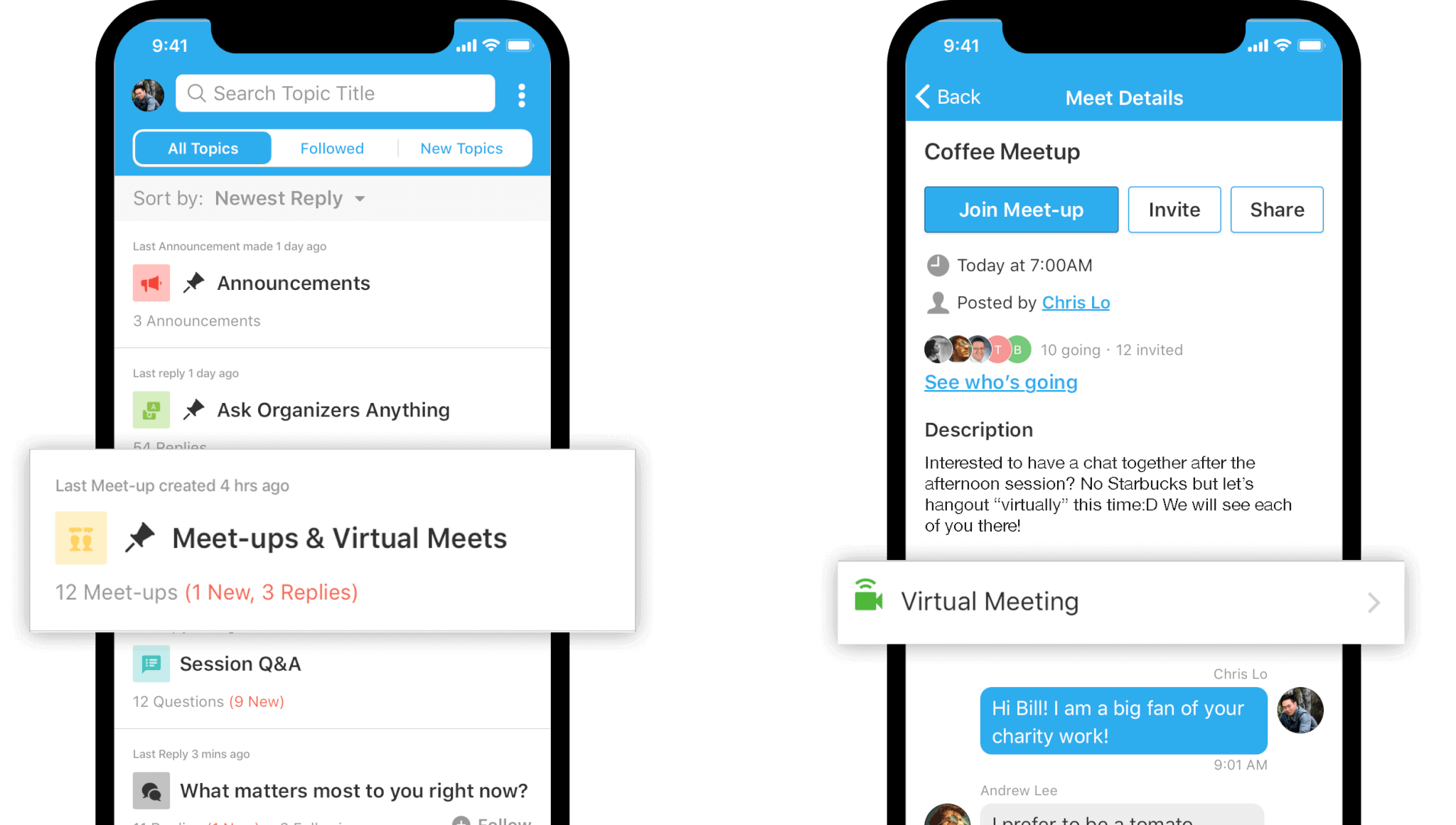 Virtual meetup