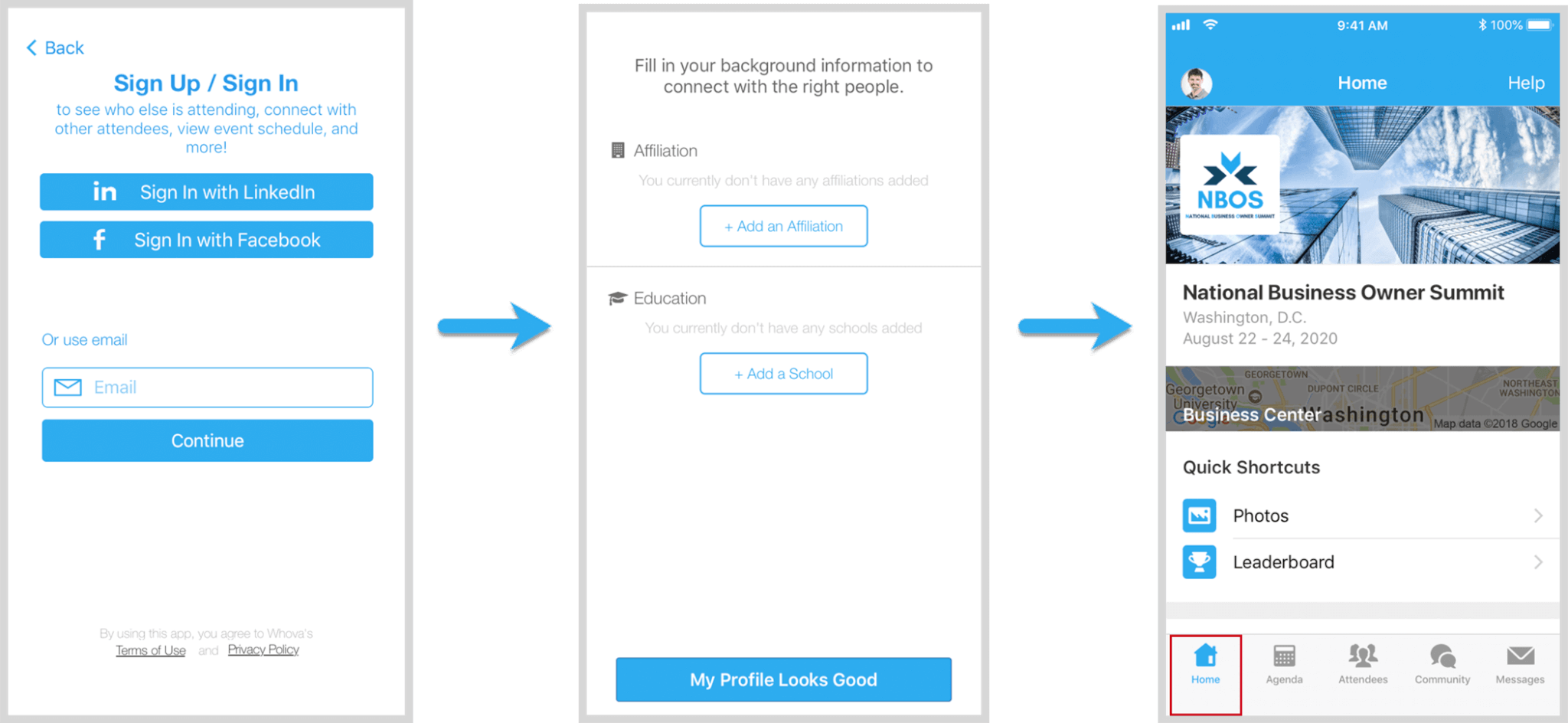 Whova App User Guide Whova   App Signin 