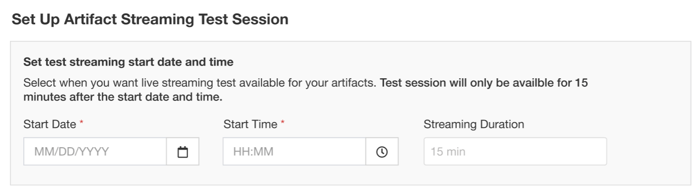 Create test sessions to allow presenters to practice ahead of time