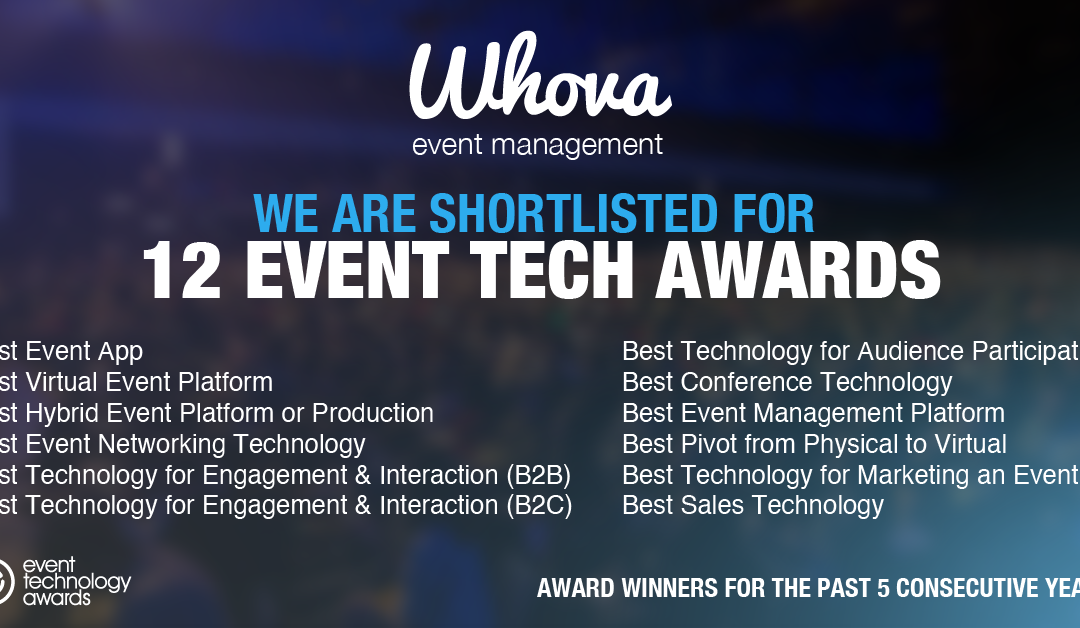 Whova Recognized for 12 Out of 12 Event Tech “Oscars”