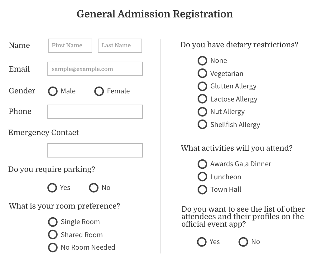 Event Registration Form