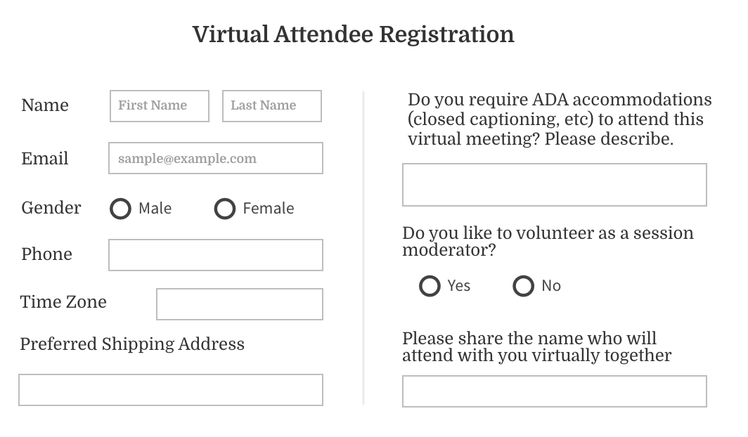 simple online registration form