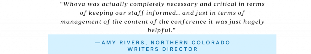 Northern Colorado Writers Conference 2021 - Management Quote