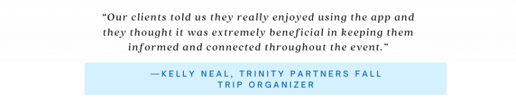 Trinity Partners Fall Trip 2021 - App