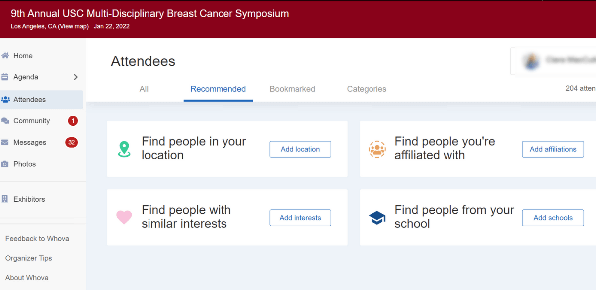 9th Annual USC Multi-Disciplinary Breast Cancer Symposium 2022 - Attendees