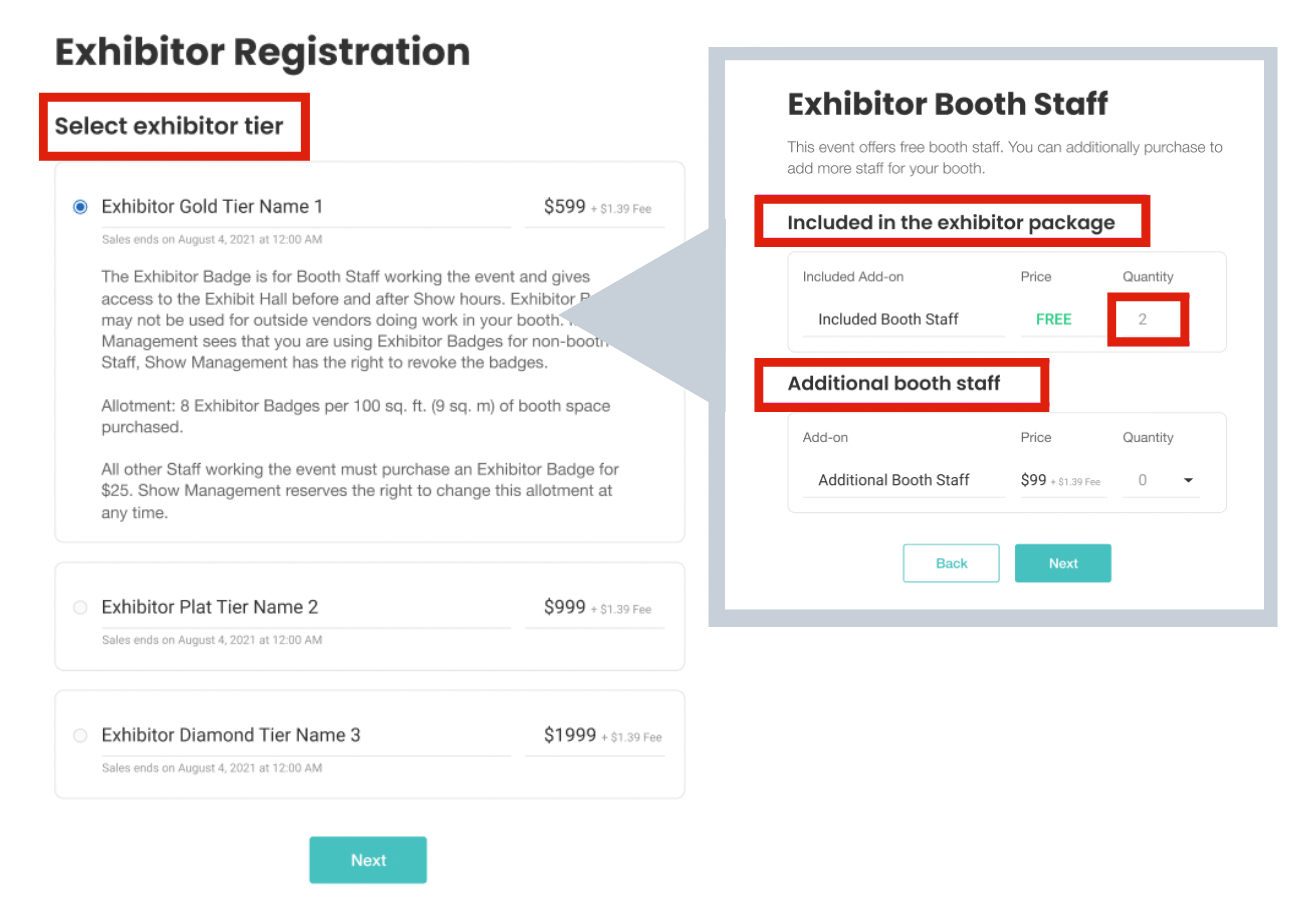 2022 Exhibitor Registration - Booth Tiers