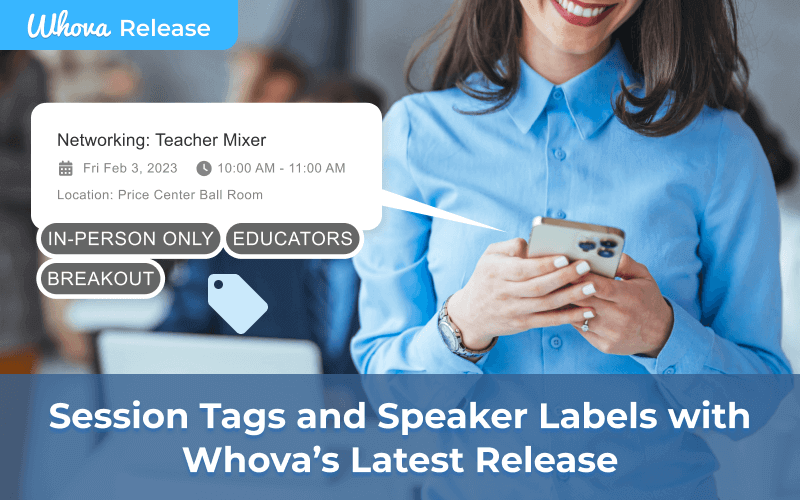 Whova Releases Session Tags and Speaker Labels