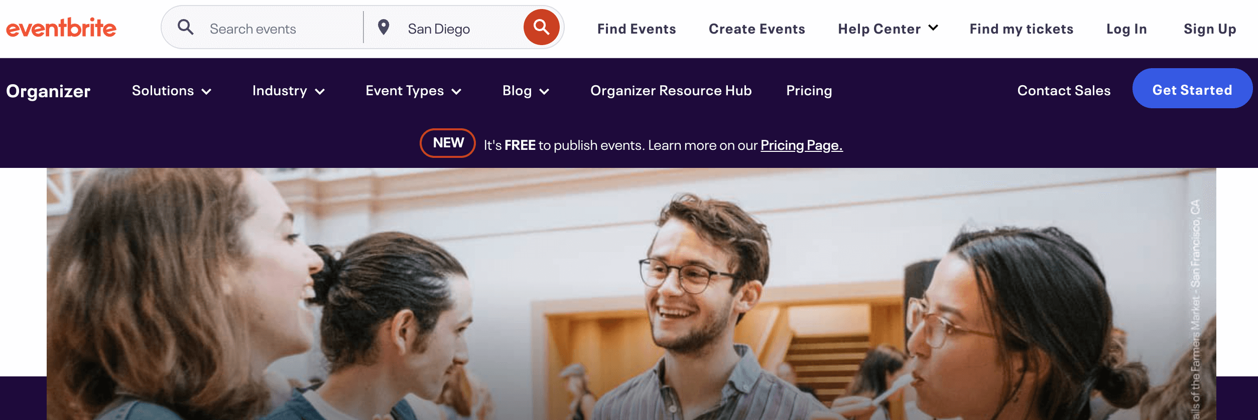 Eventbrite event check-in app product webpage