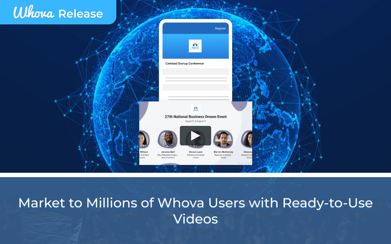 Market to Millions of Whova Users with Ready-to-Use Videos