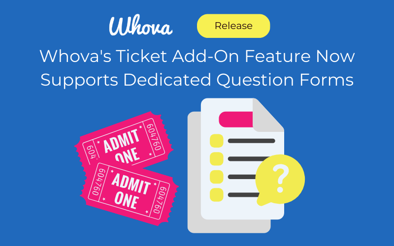 Whova’s Ticket Add-On Feature Now Supports Dedicated Question Forms