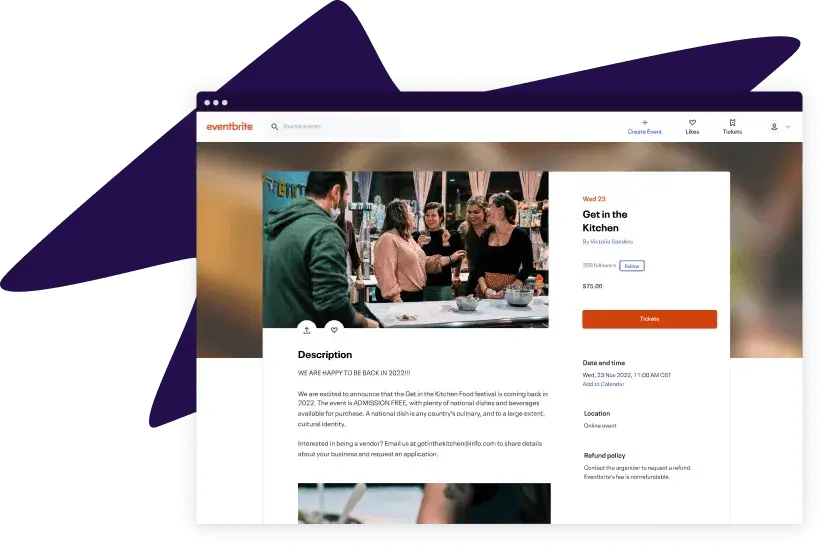 Eventbrite registration page example