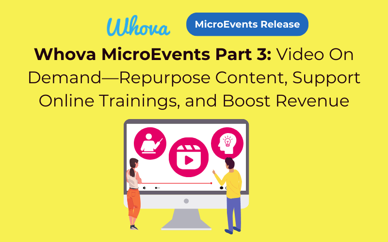 Whova MicroEvents Part 3: Video On Demand-Repurpose Content, Online Training, and Boost Revenue