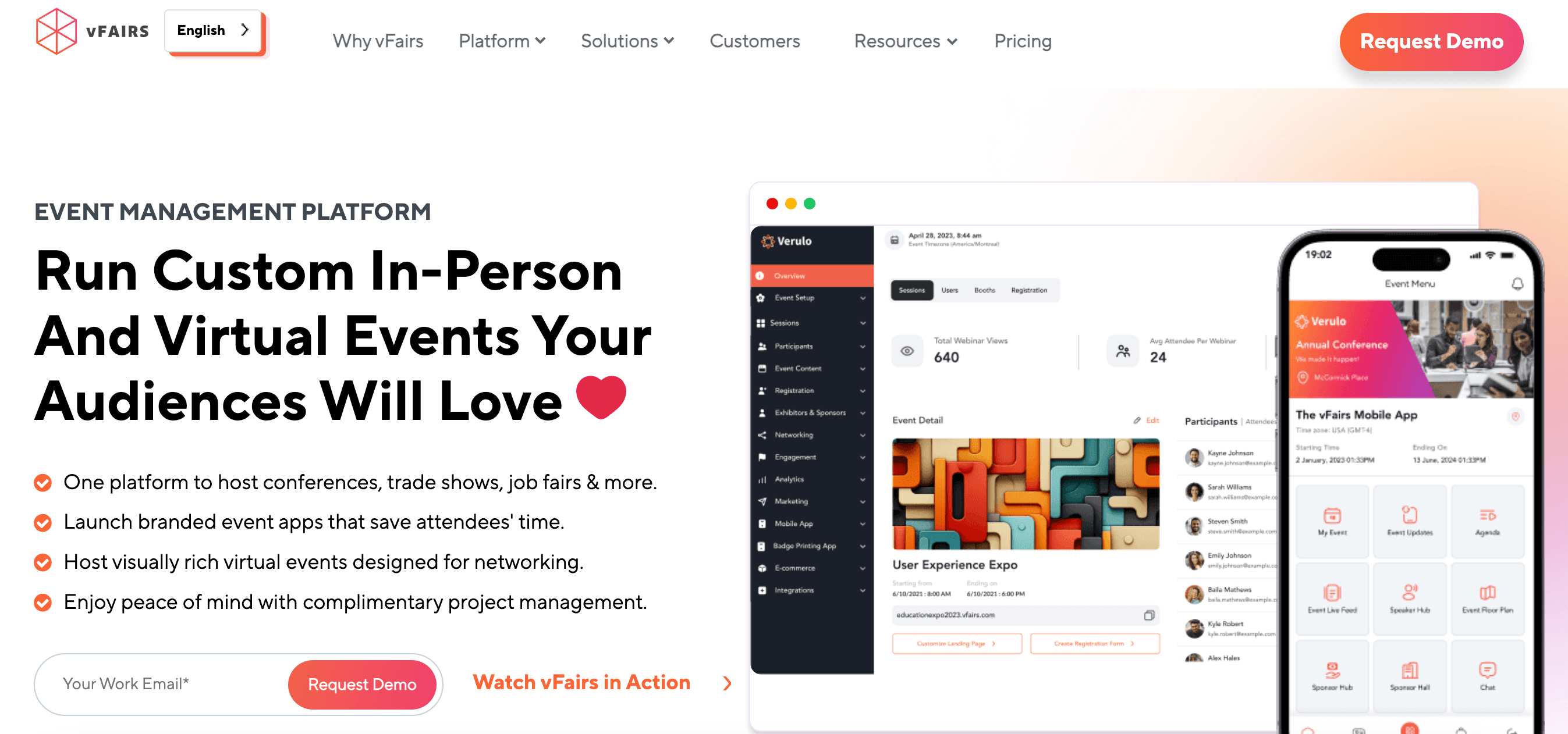 vFairs website