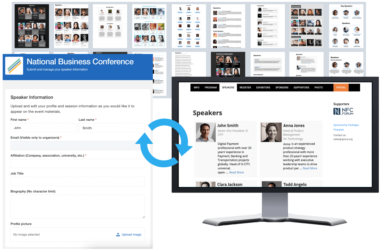 speaker-management-webpage Speaker webpage templates in sync