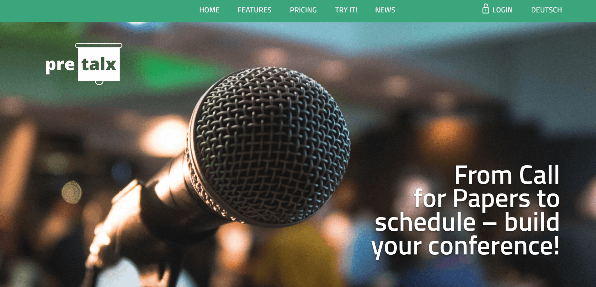 Pretalx homepage