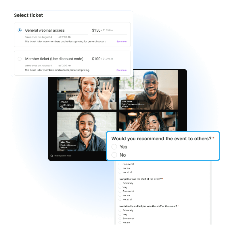 Webinar platform in Whova's MicroEvents
