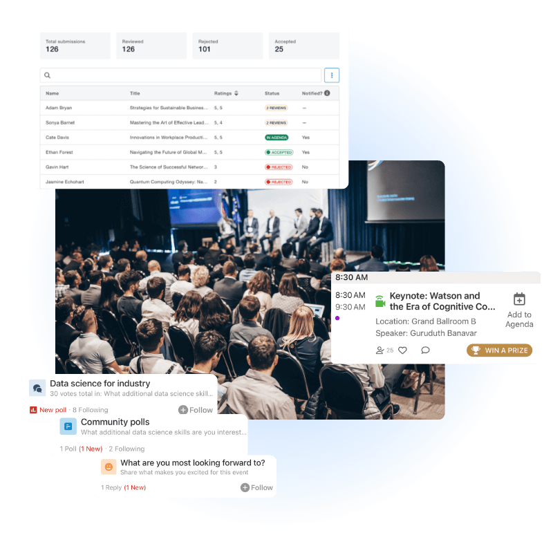 MicroEvents features for in person events