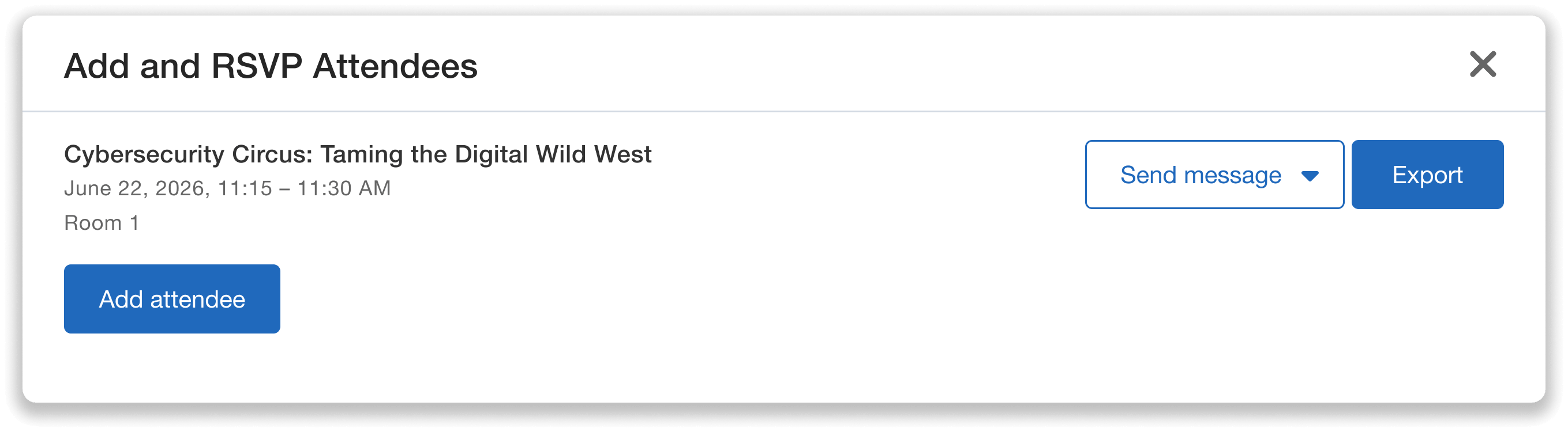 Add and RSVP attendees