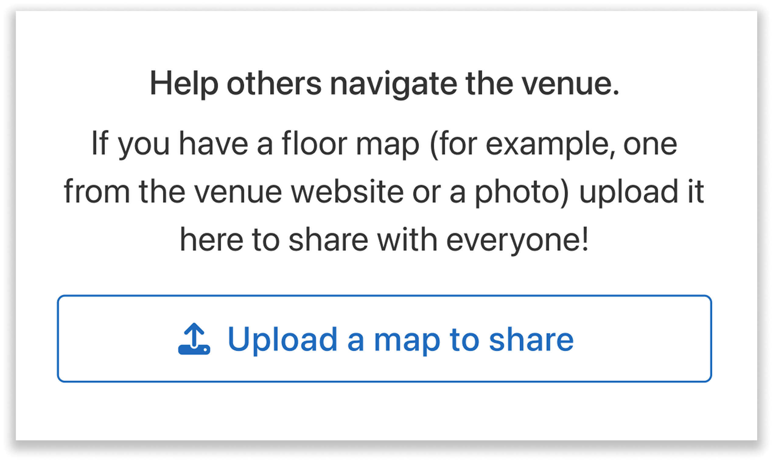 Option to upload a floormap.