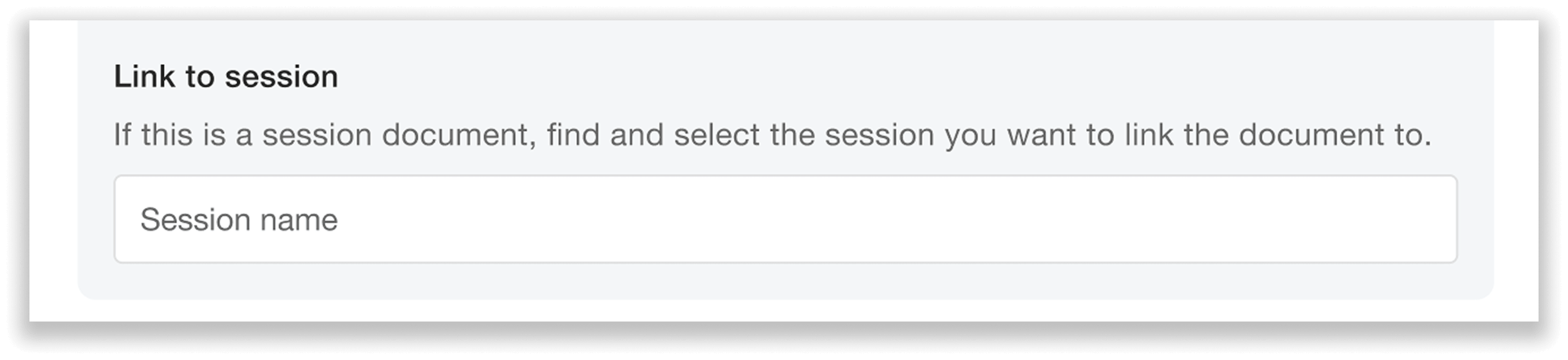 Link a file to a specific session.