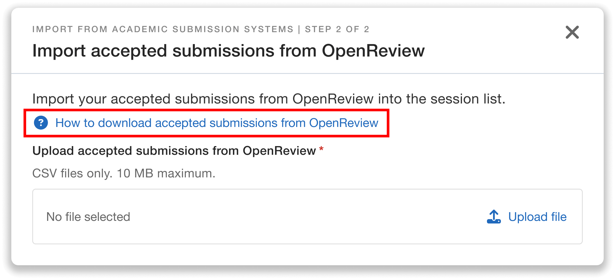 Import accepted submissions from OpenReview