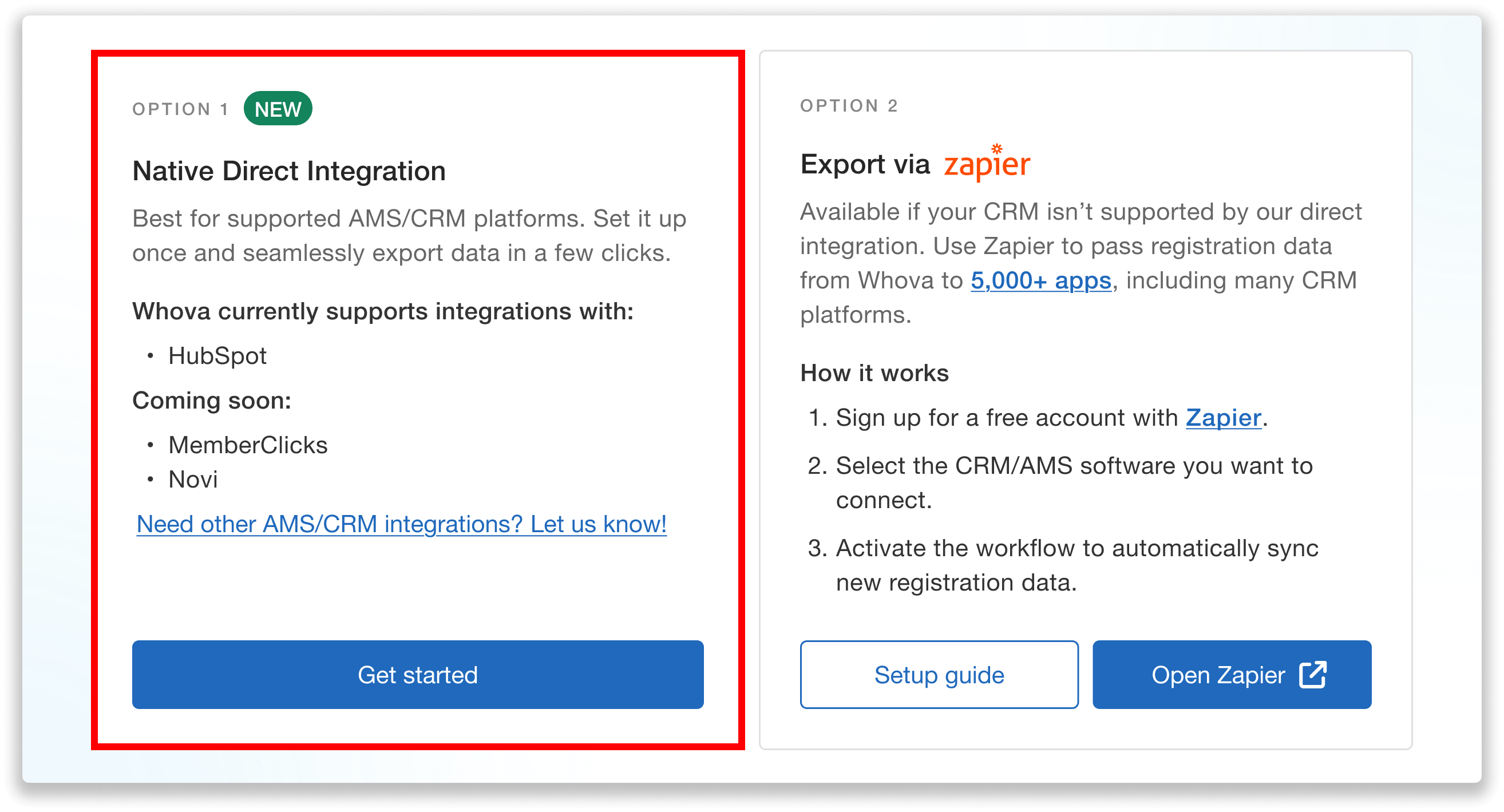 Option 1: Native Direct Integration