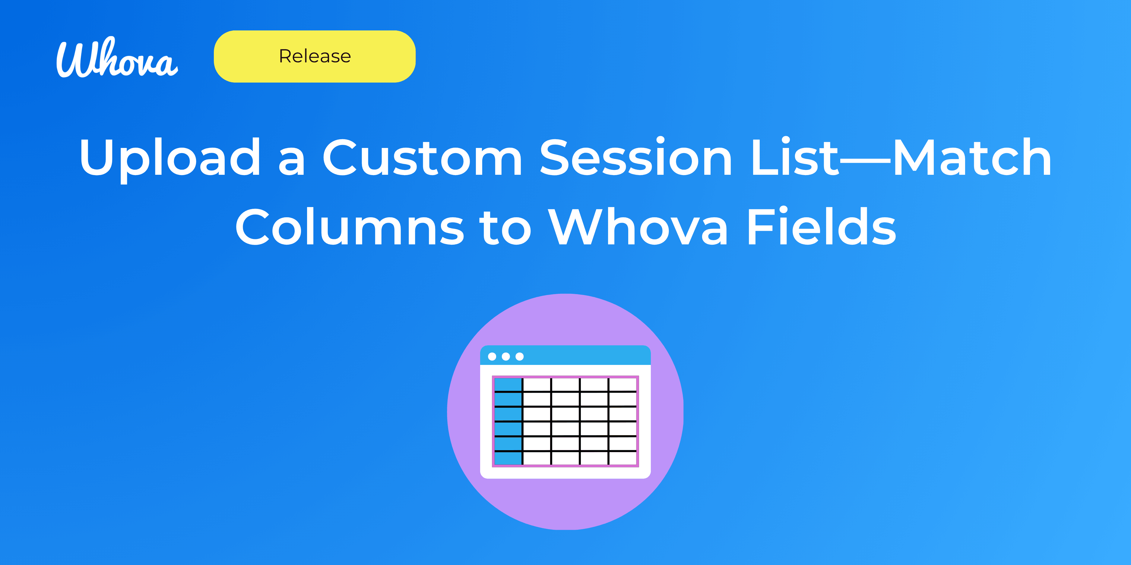 Upload a Custom Session List—Match Columns to Whova Fields