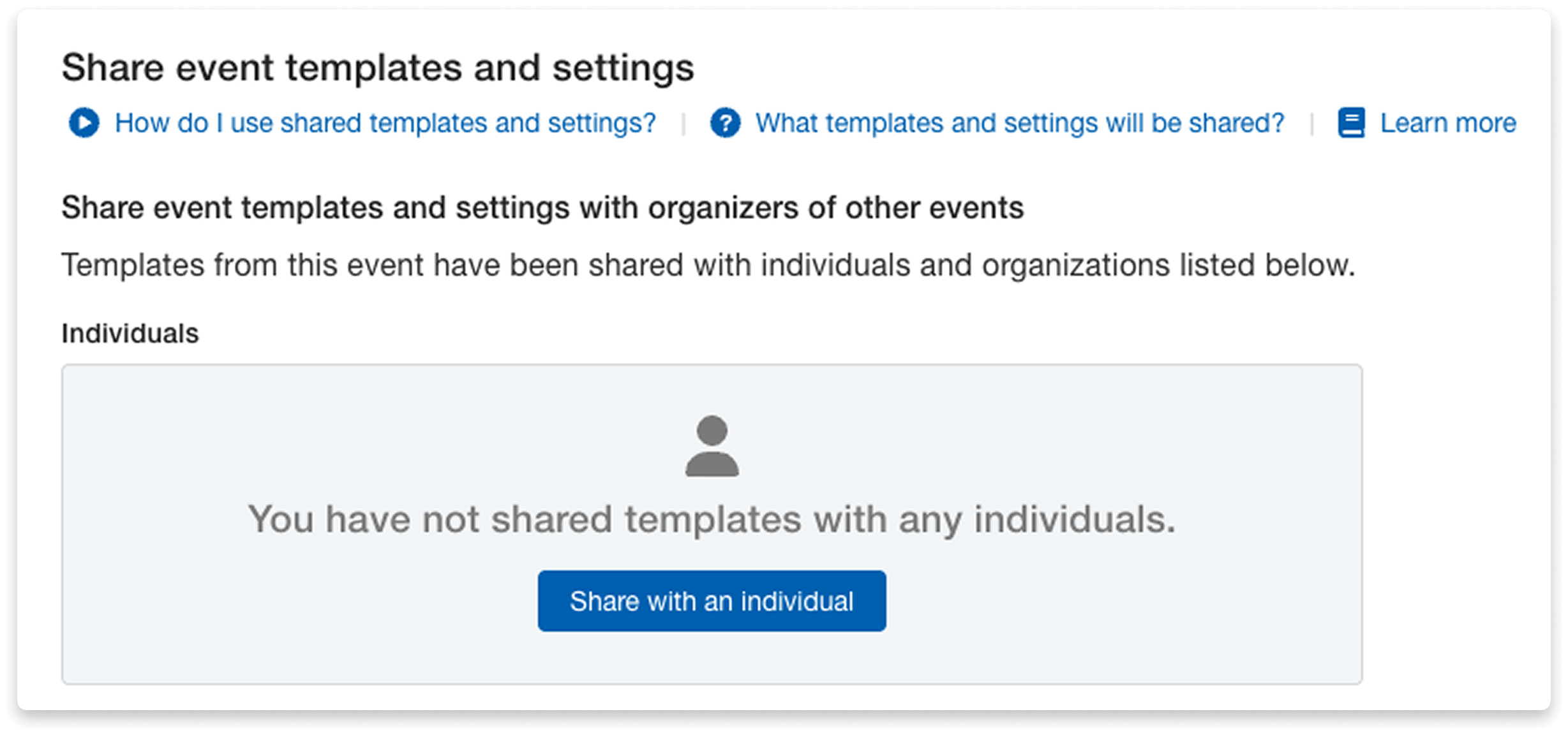 New Organizer Handover Share Templates From Admin Settings